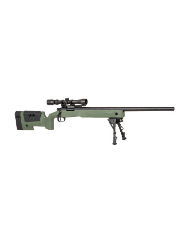 Pack SNIPER SA-S02 OD avec 3 chargeurs bipied et lunettes
