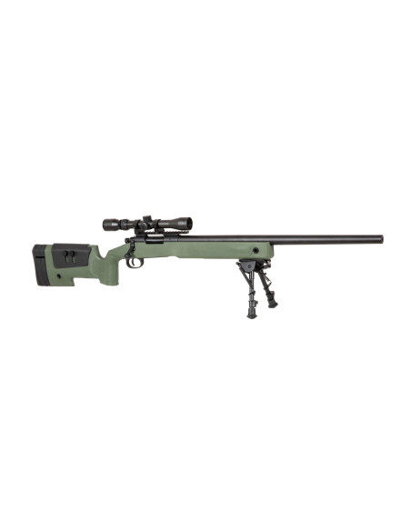 Pack SNIPER SA-S02 OD avec 3 chargeurs bipied et lunettes