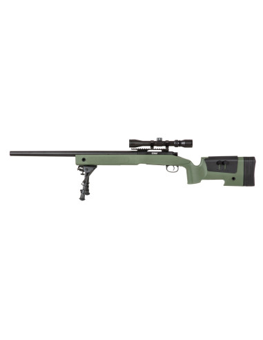 Pack SNIPER SA-S02 OD avec 3 chargeurs bipied et lunettes