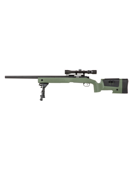 Pack SNIPER SA-S02 OD avec 3 chargeurs bipied et lunettes
