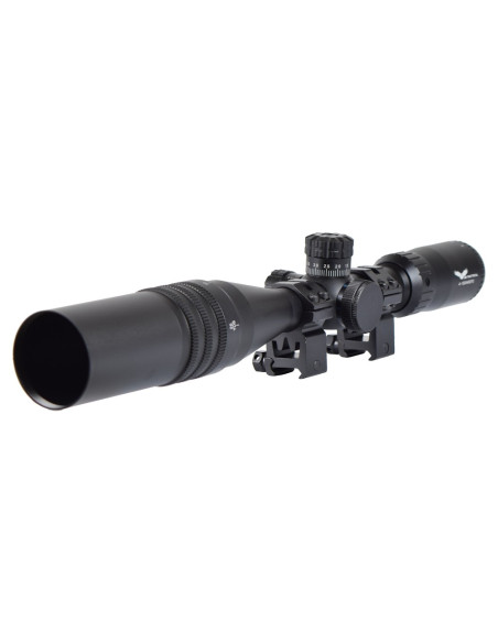 lunette grossissante JS tactical rétroéclairée 4-16X44 noir + montage