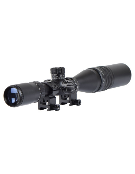 lunette grossissante JS tactical rétroéclairée 4-16X44 noir + montage