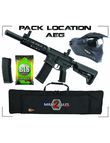 LOCATION kit replique airsoft AEG + sac 1500 bb's bio + masque de protection + 2 brassards