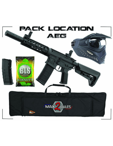 LOCATION kit replique airsoft AEG + sac 1500 bb's bio + masque de protection + 2 brassards