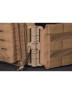 gilet porte plaque QR lasercut quick detach TAN 2