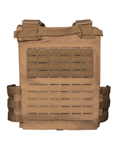 gilet porte plaque QR lasercut quick detach TAN