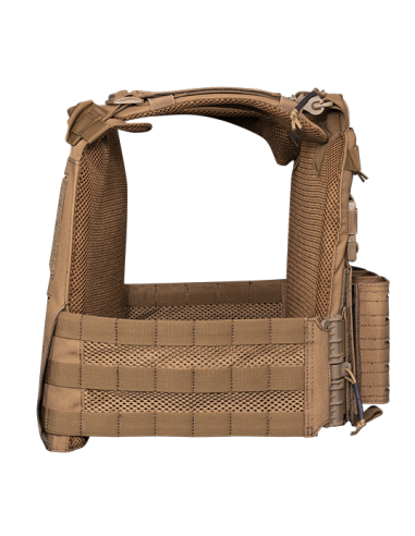 gilet porte plaque QR lasercut quick detach TAN