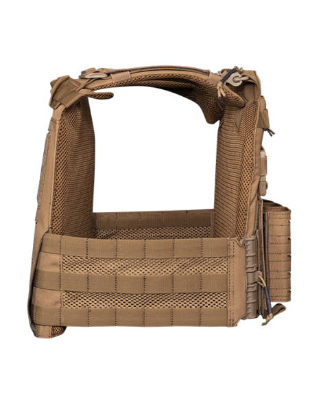 gilet porte plaque QR lasercut quick detach TAN