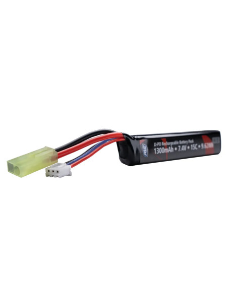 batterie lipo 7.4v 1300mah compact mini tamiya ASG 19013