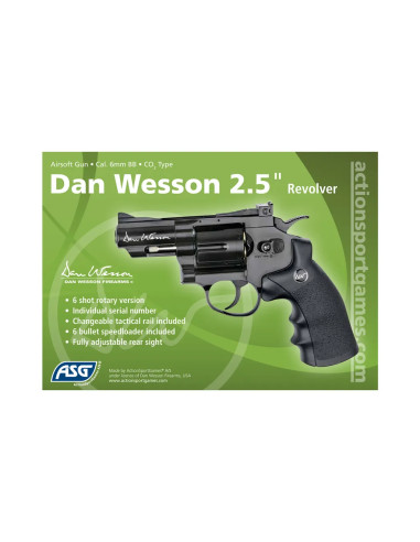 revolver dan wesson 2.5" 6mm 1.4j 17175 airsoft ASG action sport games