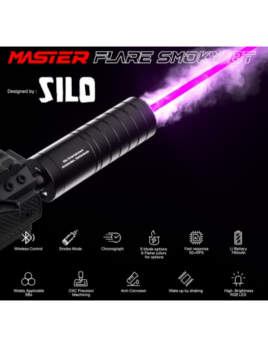 tracer master x SILO E-shooter unit flare fumée bluetooth 