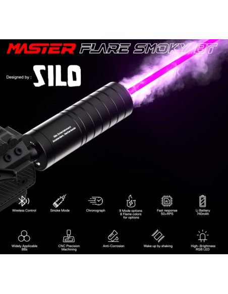 tracer master x SILO E-shooter unit flare fumée bluetooth 