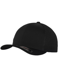 casquette Tactel MESH FLEXFIT Full Noir Imprimable 
