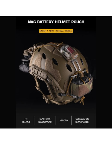 Pochette Noire pour casque pour batterie pour NVG ou ventillo wosport 
