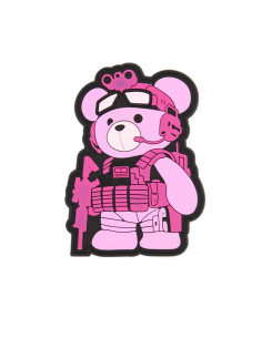 Patch velcro pvc OURS rose guerrier tactique teddy 