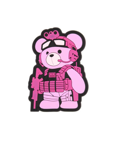 Patch velcro pvc OURS rose guerrier tactique teddy 