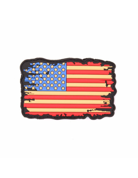 Patch velcro drapeau americain vintage usé abimé 