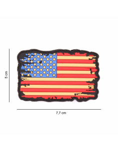 Patch velcro drapeau americain vintage usé abimé  2