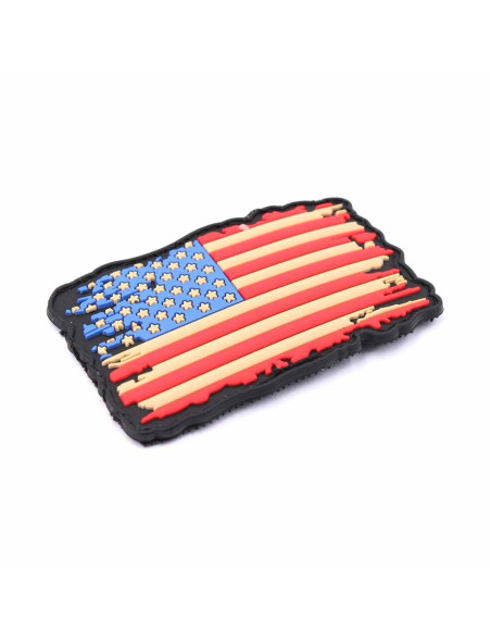 Patch velcro drapeau americain vintage usé abimé 
