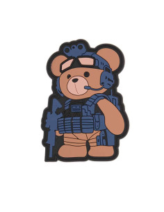Patch velcro OURS Teddy militaire force spéciale Bleu 