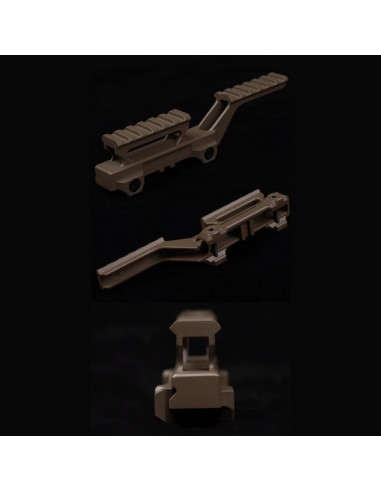 double rail deporté T1 Hydra mount noir WOSPORT WOSPORT airsoft