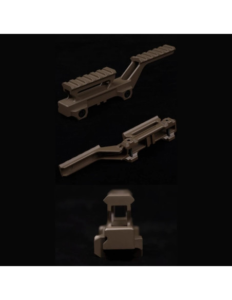 double rail deporté T1 Hydra mount noir WOSPORT WOSPORT airsoft