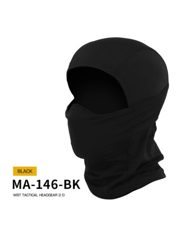 Cagoule tactique NOIRE WST 2.0 avec protège dents WOSPORT WOSPORT airsoft