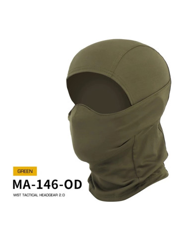 Cagoule tactique VERTE WST 2.0 avec protège dents WOSPORT WOSPORT airsoft