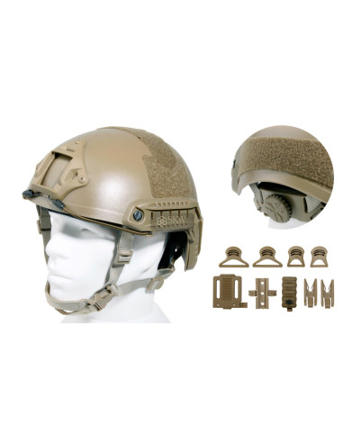 casque fast MH Helmet TAN avec réglage tour de tête EMERSONGEAR EmersonGear