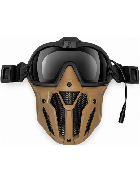 SMP Kit PRO masque intégral ventilé - TAN SMP airsoft Le pro du masque ventilé anti-buée