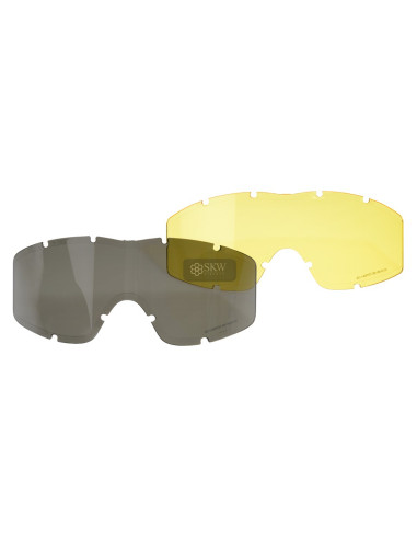 Masque de protection anti buée noire avec 3 verres DELTA TACTICS EN166b delta tactics