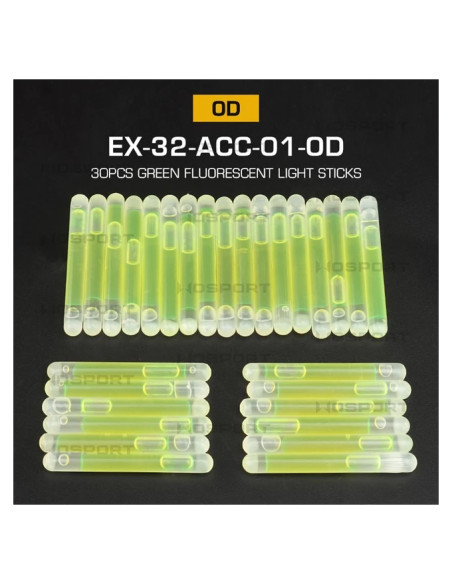 lot 30 mini crack light stick lumineux WOSPORT - VERT WOSPORT airsoft