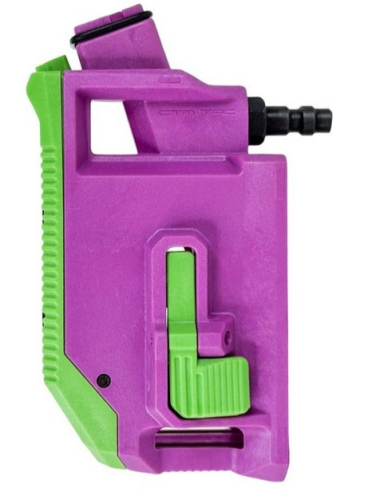 CTM adaptateur HPA violet et vert coudé pour Glock et aap-01 CTM airsoft