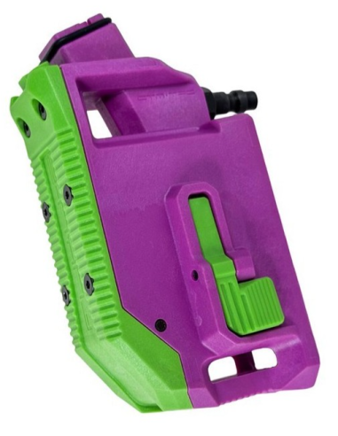 CTM adaptateur HPA violet et vert coudé pour Glock et aap-01 CTM airsoft