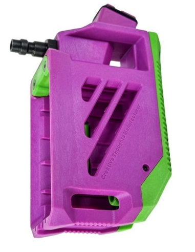 CTM adaptateur HPA violet et vert coudé pour Glock et aap-01 CTM airsoft
