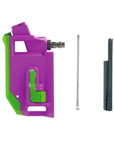 CTM adaptateur HPA violet et vert coudé pour Glock et aap-01 CTM airsoft