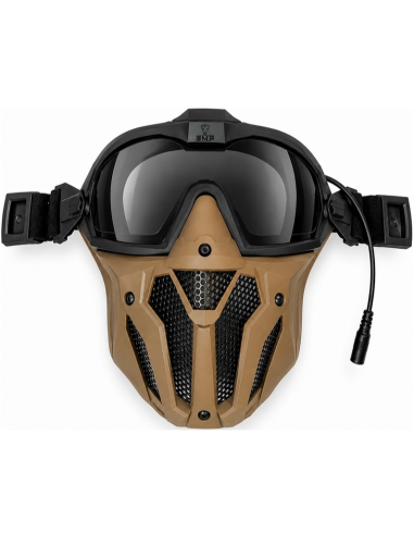SMP Kit PRO masque intégral ventilé - TAN SMP airsoft Le pro du masque ventilé anti-buée