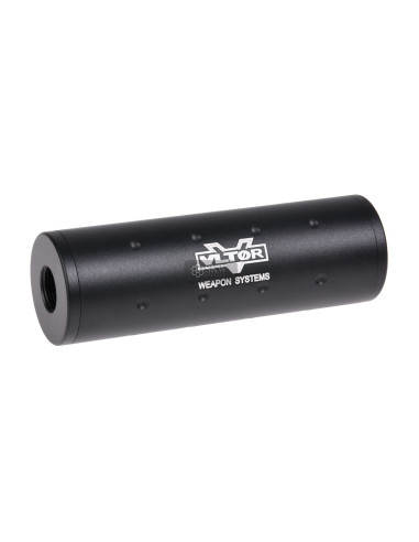 Silencieux replique airsoft VLTOR 107mm long double filetage 14mm FMA