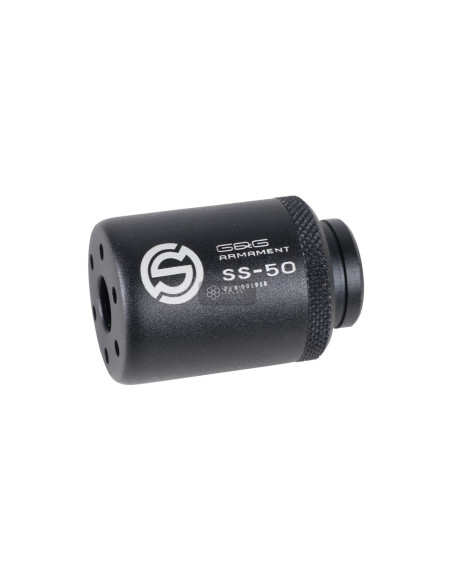 silencieux G&G ultra compact SS-50 long 3.20cm filetage 14mm ccw neg G&G Armament – Répliques et accessoires airsoft