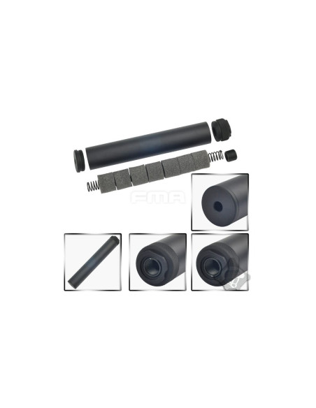 Silencieux airsoft SPECWAR II Noir FMA 228mm long FMA