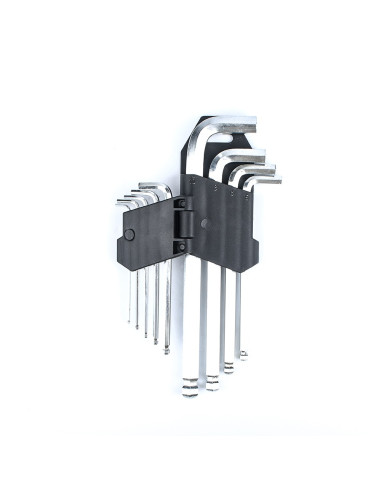 lot de 9 clés 6 pans avec support de rangement 