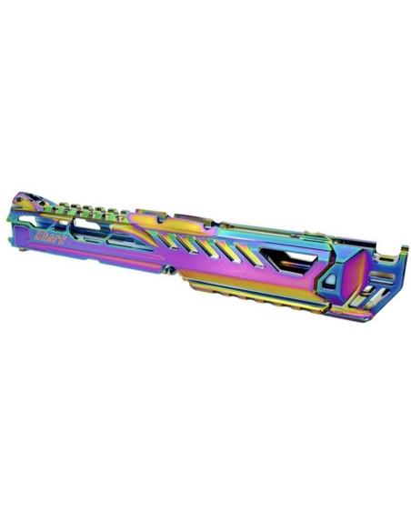 Culasse CTM FUKU-2 AAP-01 version SHARK cut out en CHAMELEON ELECTROPLATED RAINBOW 