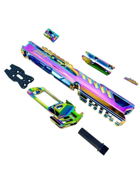 Culasse CTM FUKU-2 AAP-01 version SHARK cut out en CHAMELEON ELECTROPLATED RAINBOW 