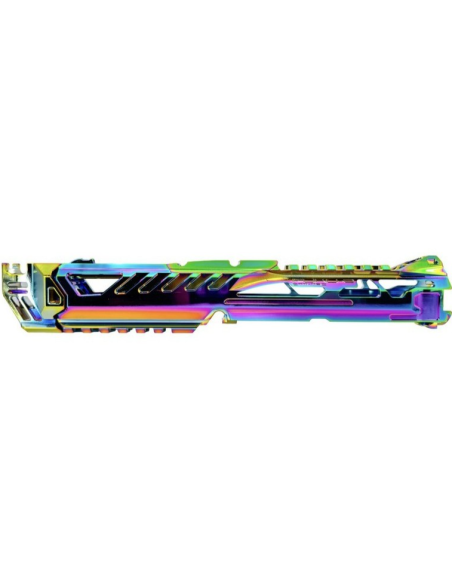 Culasse CTM FUKU-2 AAP-01 version SHARK cut out en CHAMELEON ELECTROPLATED RAINBOW 