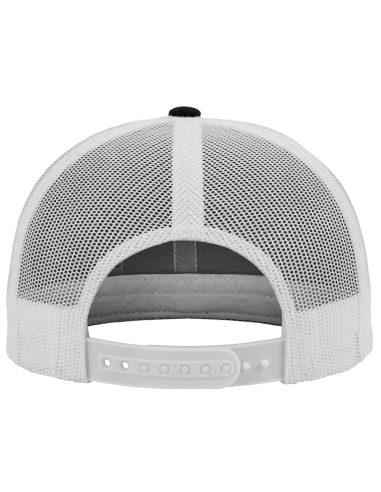 casquette retro TRUCKER imprimable bicolore noir et blanc FLEXFIT 