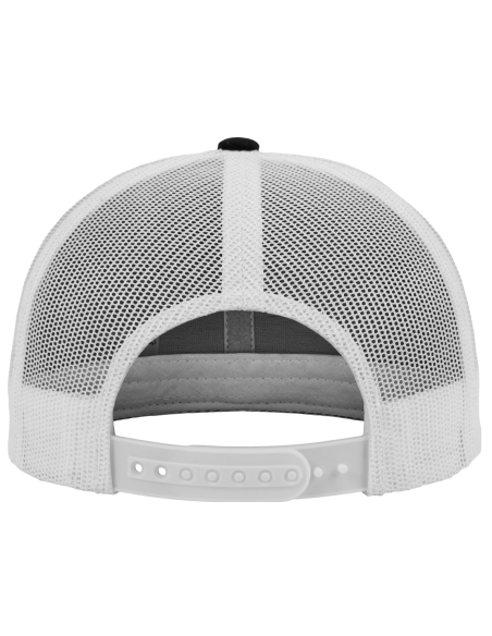 casquette retro TRUCKER imprimable bicolore noir et blanc FLEXFIT 