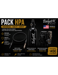 Pack Promo ligne HPA US balystik complet – Bouteille 0,8L + Régulateur HPR200 + Flexible balystik