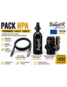 Pack HPA EU balystik complet – Bouteille 0,8L + Régulateur HPR200 + Flexible balystik