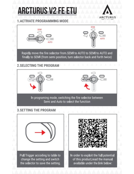 Réplique M4 Arcturus SWORD MOD1 CQB 9.55" LITE FE – ETU Programmable arcturus airsoft