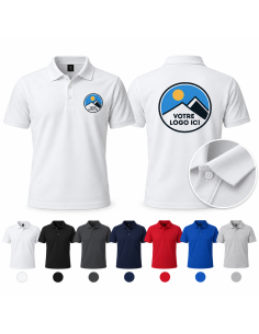 POLO B&C manche courte 210gramme imprimable coeur et dos 